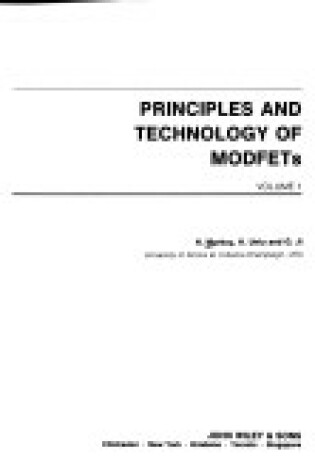 Cover of Principles and Technology of Modulation Doped Field Effect Transistors