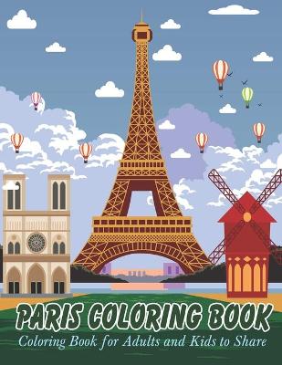 Book cover for paris coloring book