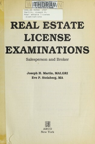 Cover of Real Estate License Examinations