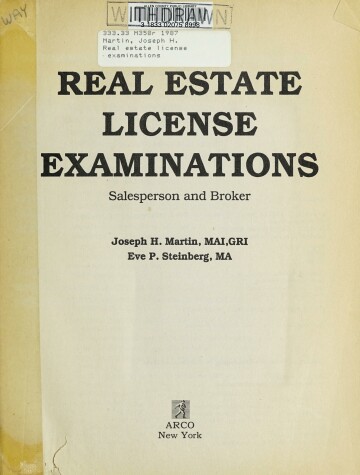 Book cover for Real Estate License Examinations