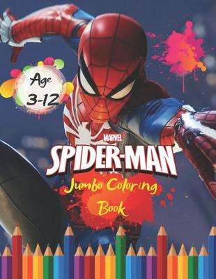 Book cover for Marvel Spider-man Jumbo Coloring Book Age 3-12