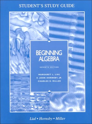 Book cover for Study Guide to Beginning Algebra 7e