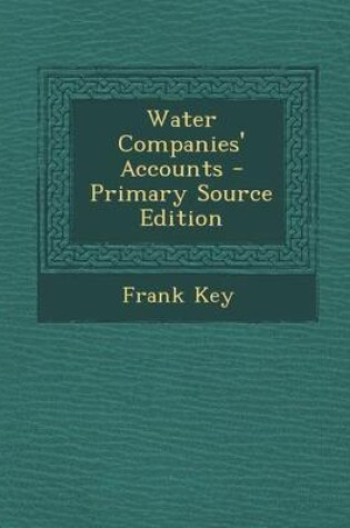 Cover of Water Companies' Accounts