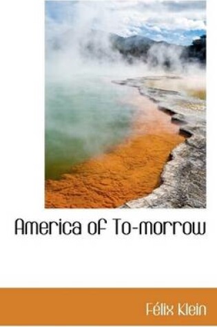 Cover of America of To-Morrow