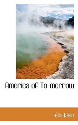 Book cover for America of To-Morrow