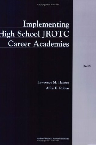 Cover of Implementing High School Jrotc Career Academies (2000)