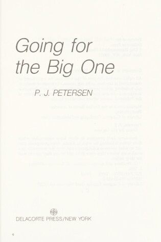 Cover of Going for the Big on