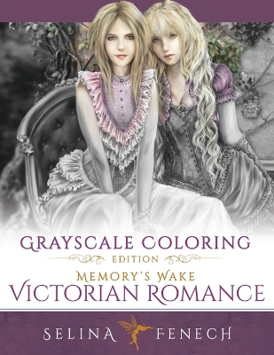 Book cover for Memory's Wake Victorian Romance - Grayscale Coloring Edition
