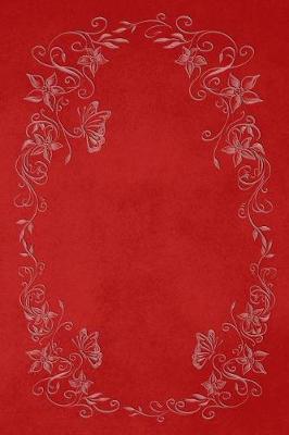 Book cover for Red 101 - Blank Notebook With Color Me Too! Butterflies & Flowers - 6x9