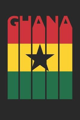 Book cover for Vintage Ghana Notebook - Retro Ghana Planner - Ghanaian Flag Diary - Ghana Travel Journal