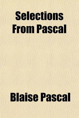 Book cover for Selections from Pascal