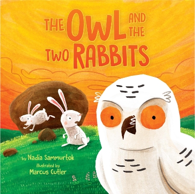 Book cover for The Owl and the Two Rabbits