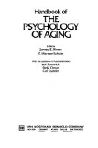Cover of Handbook of the Psychology of Aging