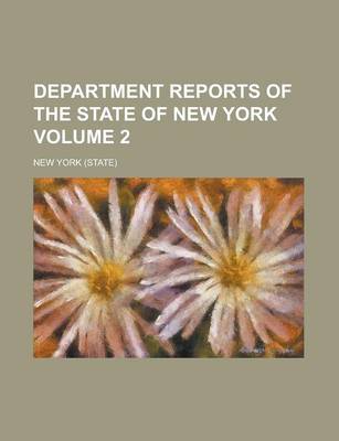 Book cover for Department Reports of the State of New York Volume 2