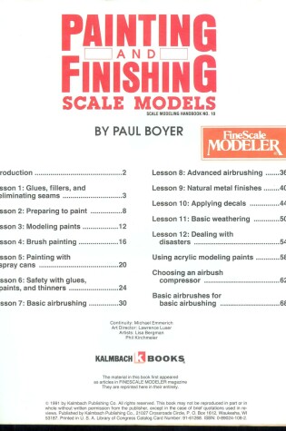 Cover of Painting and Finishing Scale Models