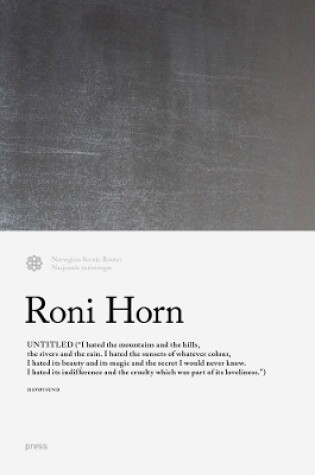 Cover of Roni Horn: Untitled