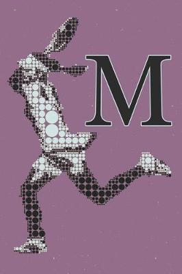 Book cover for M Monogram Initial Tennis Journal