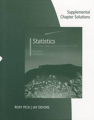 Book cover for Supplemental Chapter Solutions for Statistics: The Exploration and Analysis of Data
