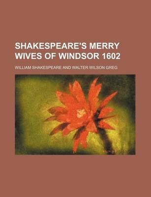 Book cover for Shakespeare's Merry Wives of Windsor 1602