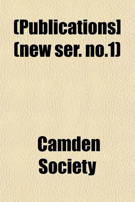 Book cover for [Publications] Volume New Ser. No.1