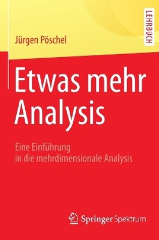 Cover of Etwas Mehr Analysis