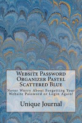 Book cover for Website Password Organizer Pastel Scattered Blue