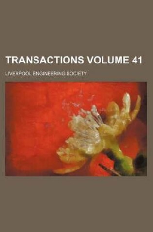 Cover of Transactions Volume 41