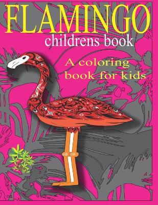 Book cover for flamingo children's book A coloring book for kids