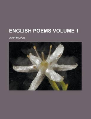 Book cover for English Poems Volume 1