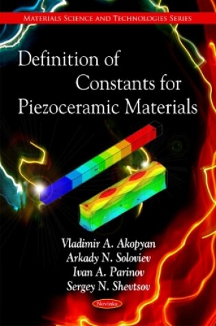 Cover of Definition of Constants for Piezoceramic Materials