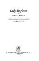 Book cover for Lady Singleton