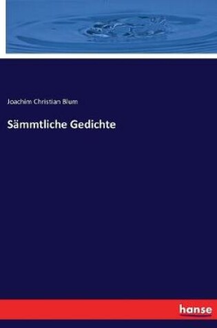 Cover of Sämmtliche Gedichte