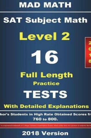 Cover of 2018 SAT Math Level II 16 Tests