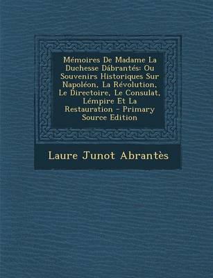 Book cover for Memoires de Madame La Duchesse Dabrantes