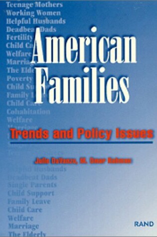 Cover of American Families : Trends and Policy Issues