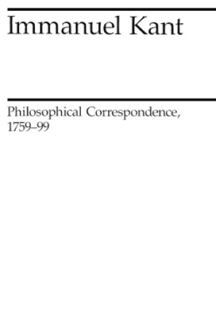 Cover of Philosophical Correspondence, 1759-1799