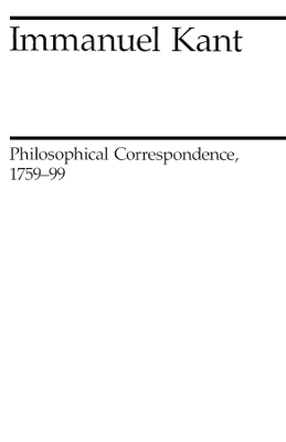 Book cover for Philosophical Correspondence, 1759-1799