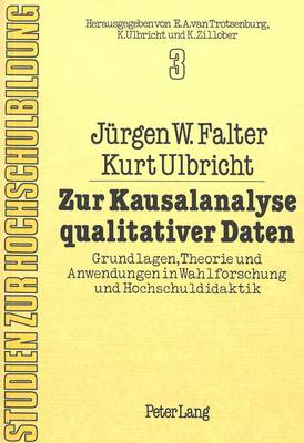 Book cover for Zur Kausalanalyse Qualitativer Daten