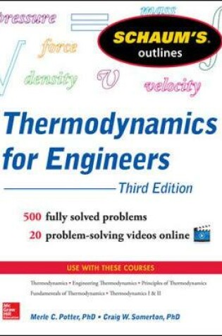 Cover of Schaums Outline of Thermodynamics for Engineers