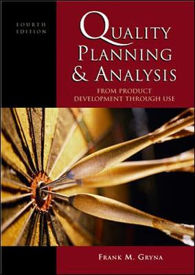 Book cover for Quality Planning and Analysis: From Product Development through Use