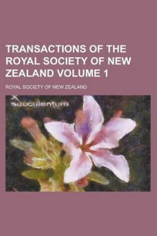 Cover of Transactions of the Royal Society of New Zealand Volume 1