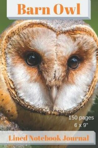 Cover of Barn Owl Lined Notebook Journal 150 Pages 6 X 9