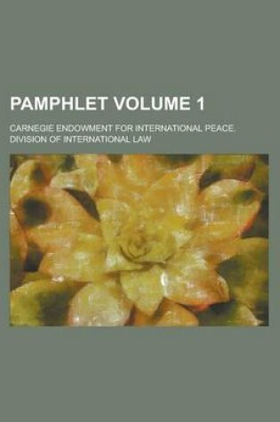 Cover of Pamphlet Volume 1