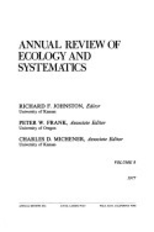 Cover of Ecology & Systematics