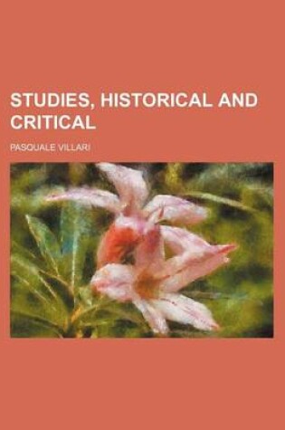 Cover of Studies, Historical and Critical