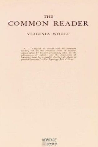 Cover of The Common Reader, Second Series