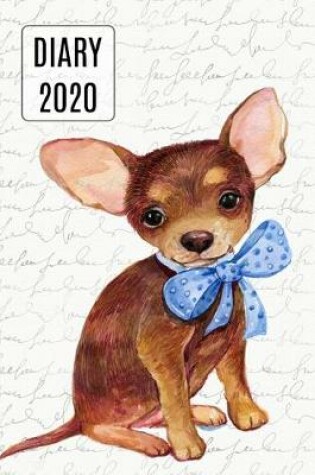 Cover of 2020 Daily Diary Planner, Watercolor Chihuahua