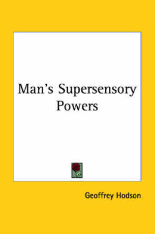 Cover of Man's Supersensory Powers