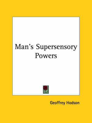 Book cover for Man's Supersensory Powers