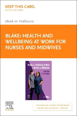 Book cover for Health and Wellbeing at Work for Nurses and Midwives - Elsevier eBook on Vitalsource (Access Card)